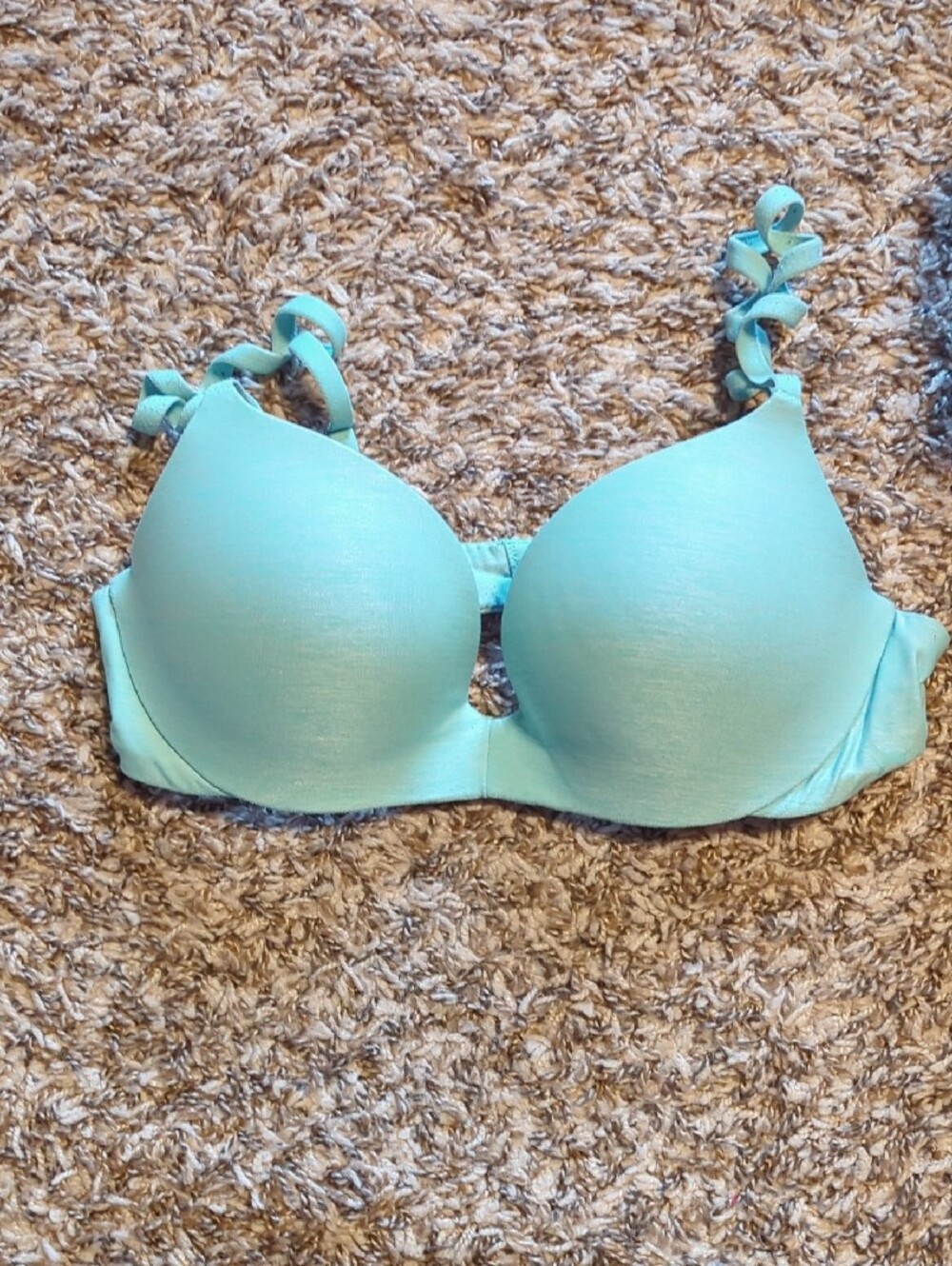 Pink Victoria's Secret Push-Up Bra - Pink, Magenta Print, Blue, Aqua - Picture 9 of 11